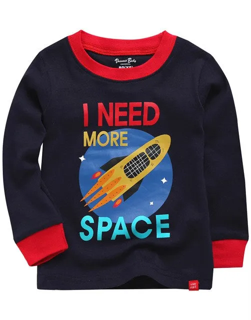 Space Rocket Long Sleeve Pajama