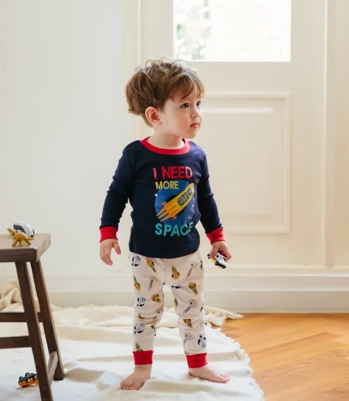 Space Rocket Long Sleeve Pajama