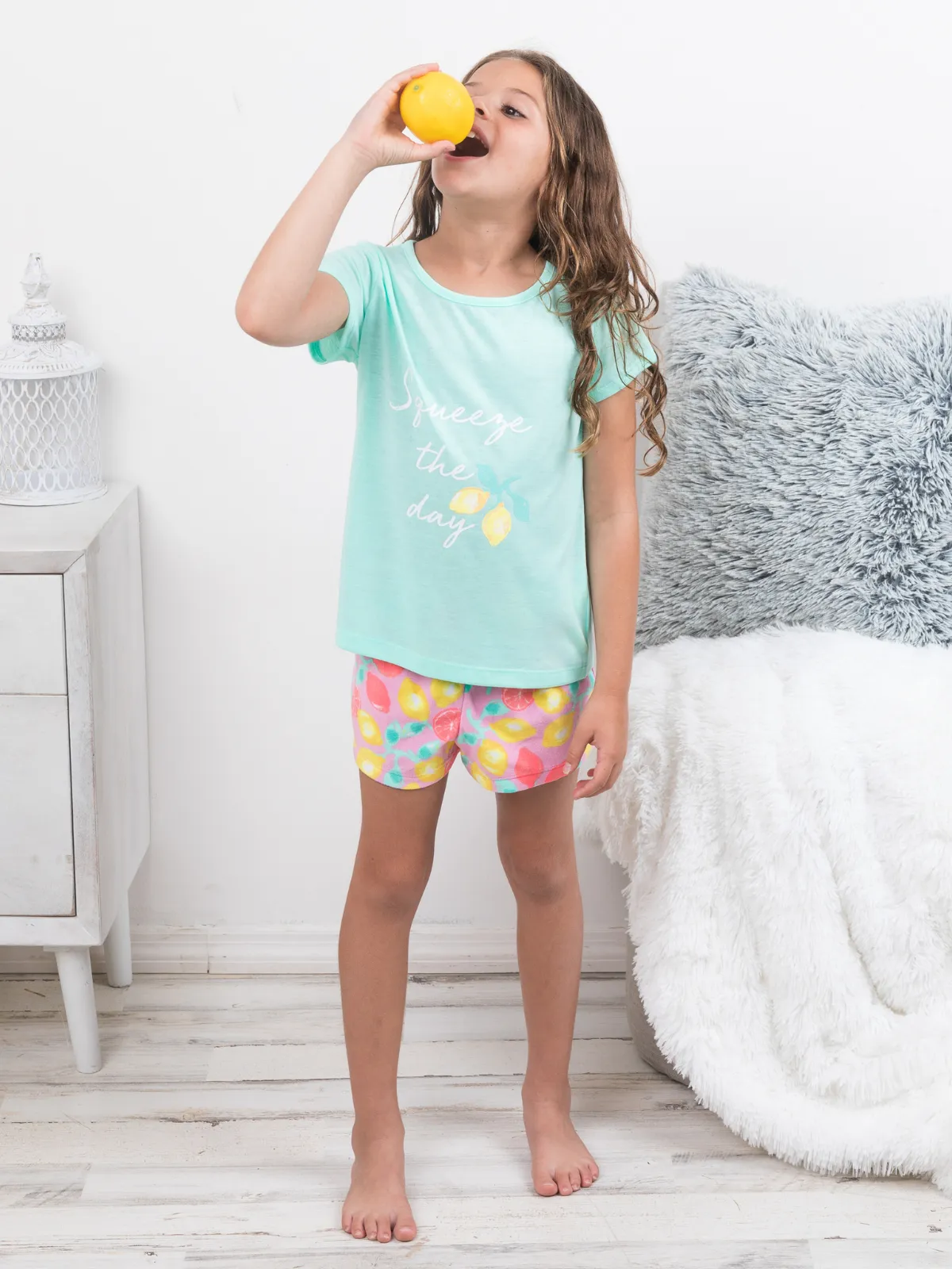 Squeeze The Day 3 Piece Pajama Shorts Set