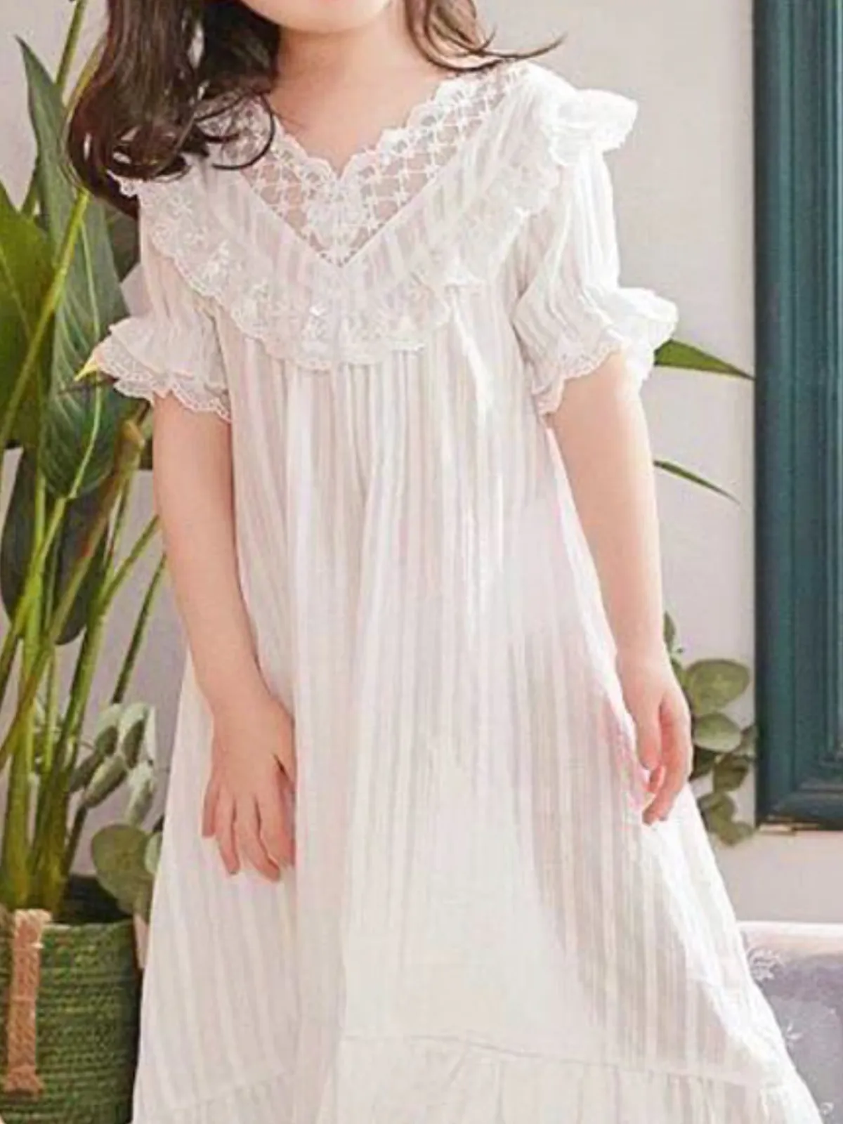 Style In Slumberland Lace Neck Nightgown