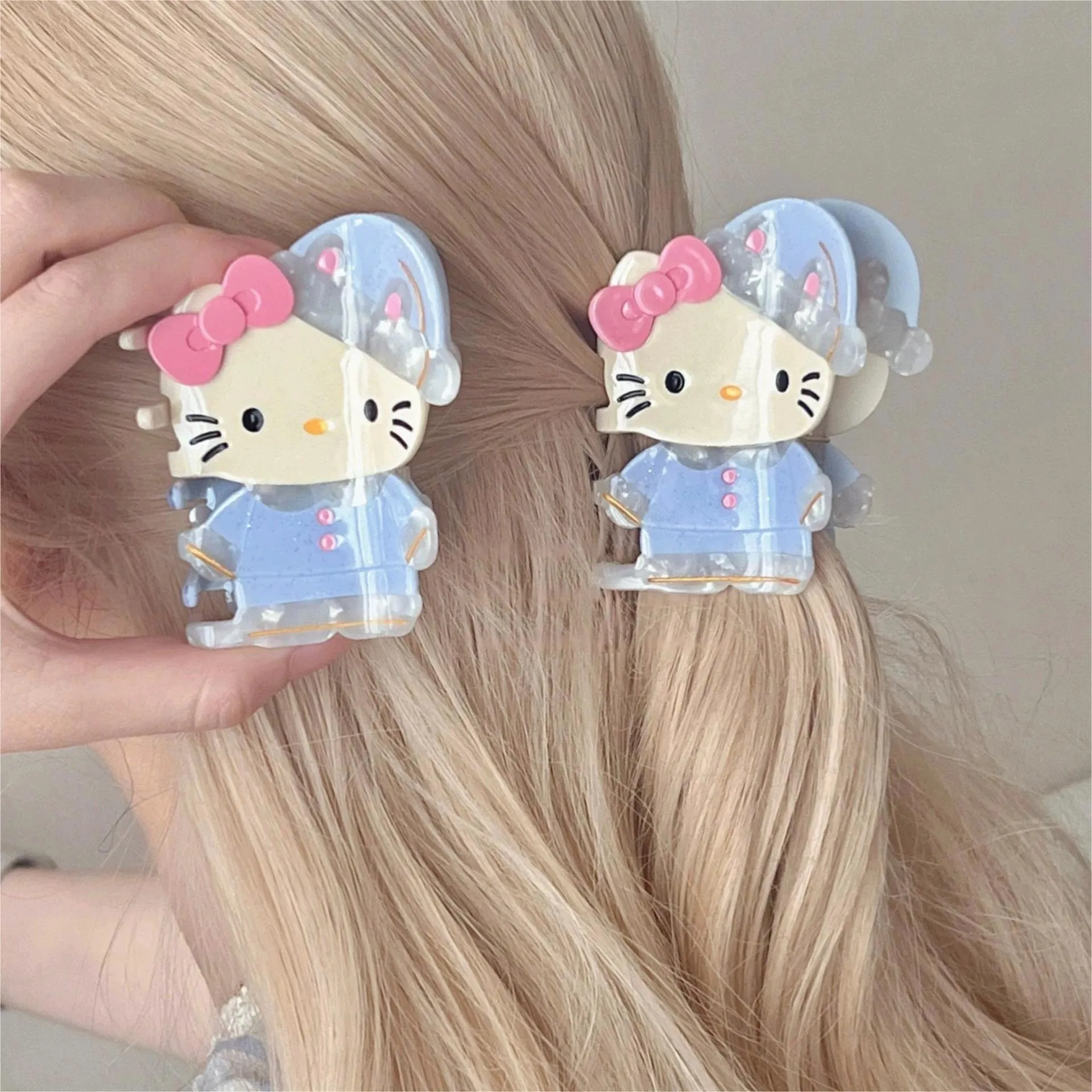 Sweet Kitty Sleepwear Acrylic Hair Claw Hair Clip