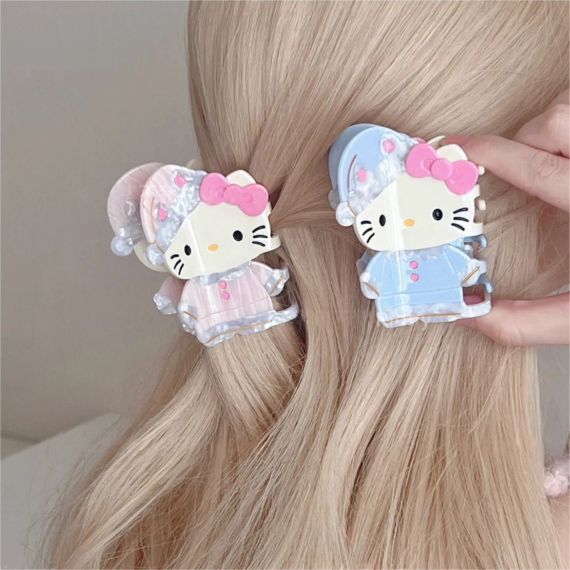 Sweet Kitty Sleepwear Acrylic Hair Claw Hair Clip