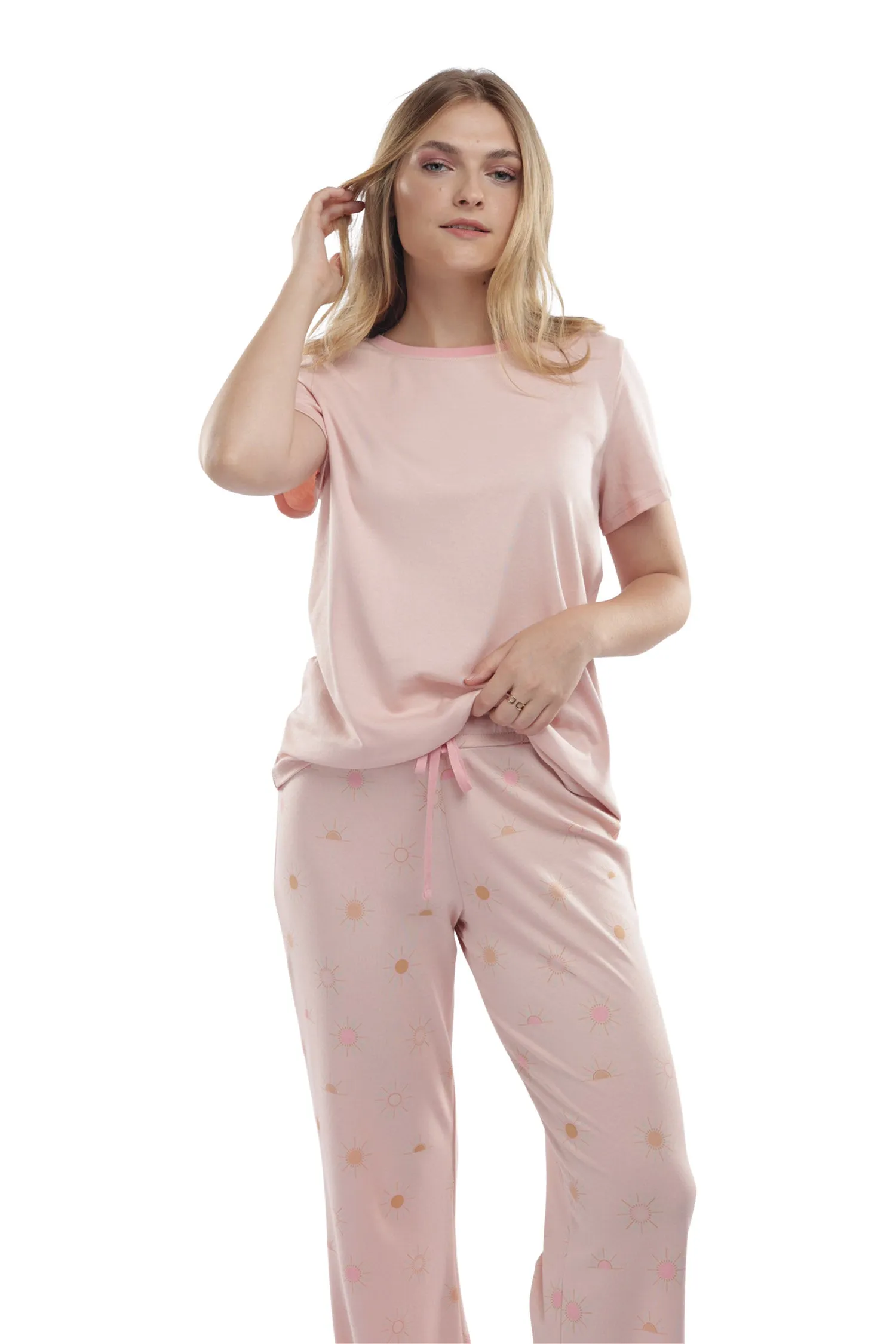 The Day Dream Short-Sleeve Set in Peach Whip