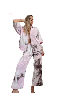 Women's Long Sleeve -Tie dye Comfortable Pajama set